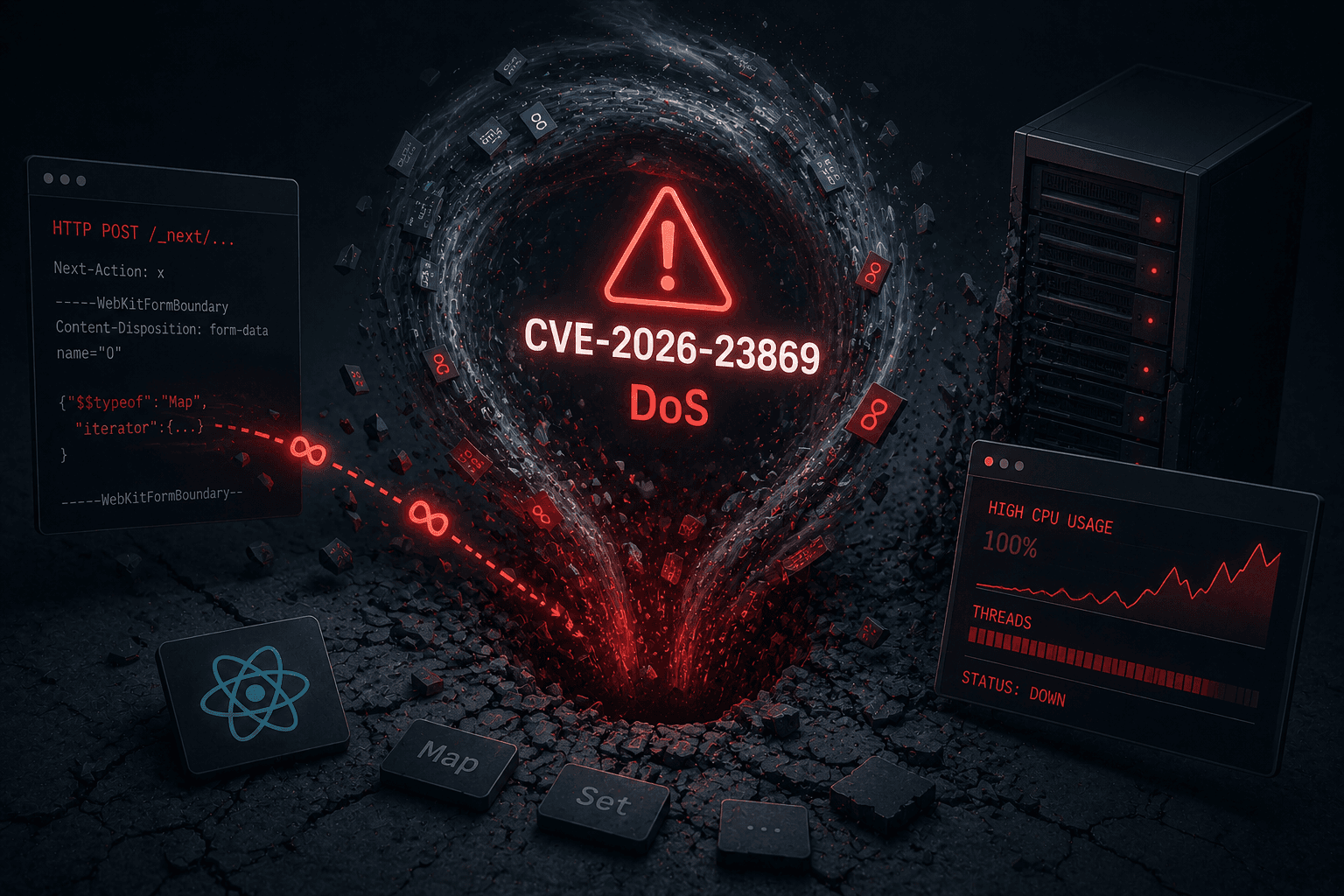 Thumbnail for the React CVE-2026-23869 analysis