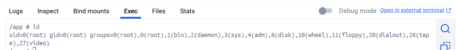Docker 컨테이너 id 값